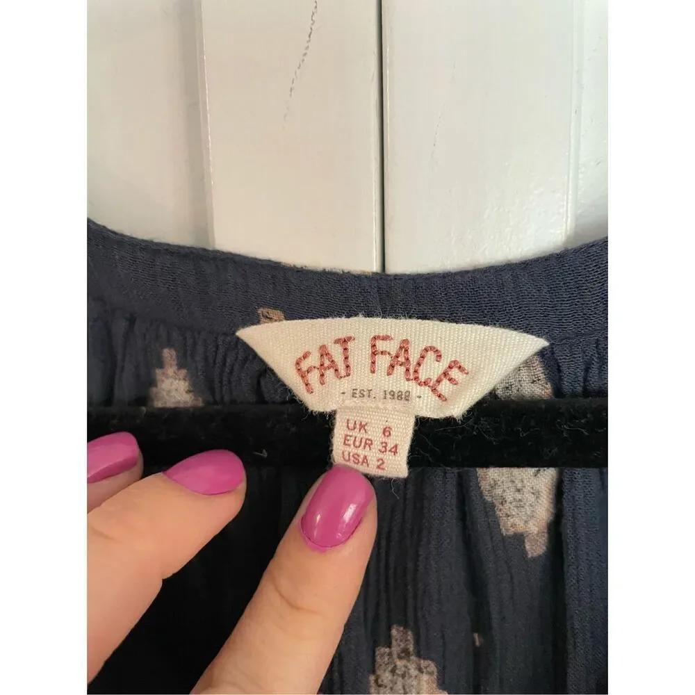 Fat Face Uk boho tassel detail blouse size 2